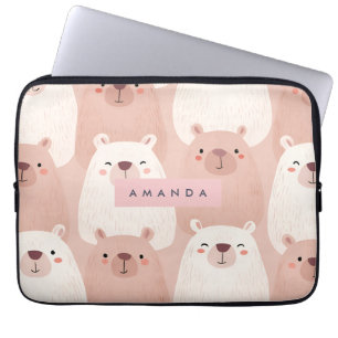 Personalisierte Pastelle Adorable Capybara Laptopschutzhülle
