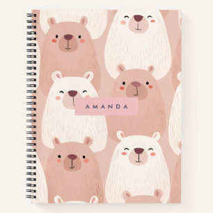 Personalisierte Pastelle Adorable Capybara Notizbuch