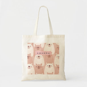 Personalisierte Pastelle Adorable Capybara Tragetasche