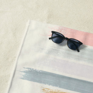 Personalisierte Pastellpinselstriche  Strandtuch