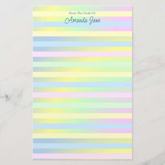 Personalisierte Pastellplatte Briefpapier (Vorderseite)