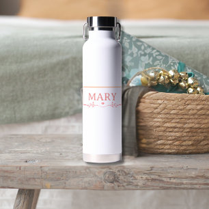 Personalisierte Pastete Pink Wasserflasche Trinkflasche