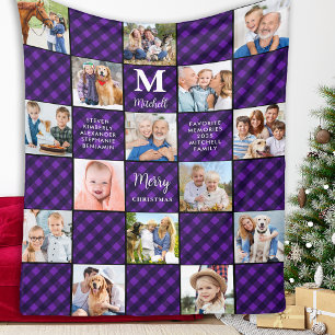 Personalisierte Patchwork-Familienfotografie Karie Fleecedecke