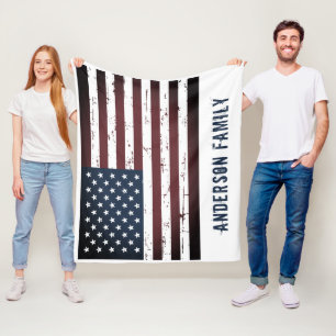 Personalisierte Patriotic USA Flag Fleecedecke