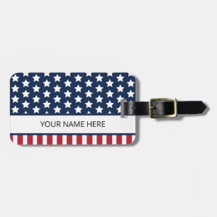 Personalisierte Patriotic USA Flag Gepäckanhänger