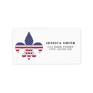 Personalisierte Patriotische Amerikanische Flagge Adressaufkleber