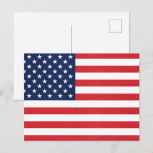 Personalisierte patriotische amerikanische Flagge Postkarte