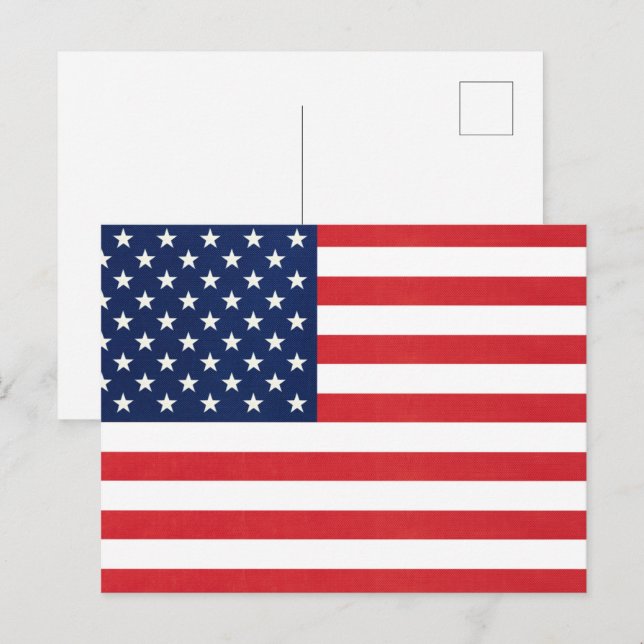 Personalisierte patriotische amerikanische Flagge Postkarte (Vorne/Hinten)