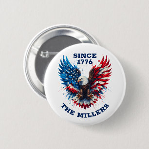 Personalisierte Patriotische Farben Amerika kühne  Button