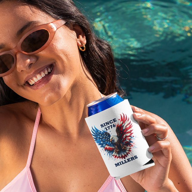 Personalisierte Patriotische Farben Amerika kühne  Dosenkühler (Von Creator hochgeladen)