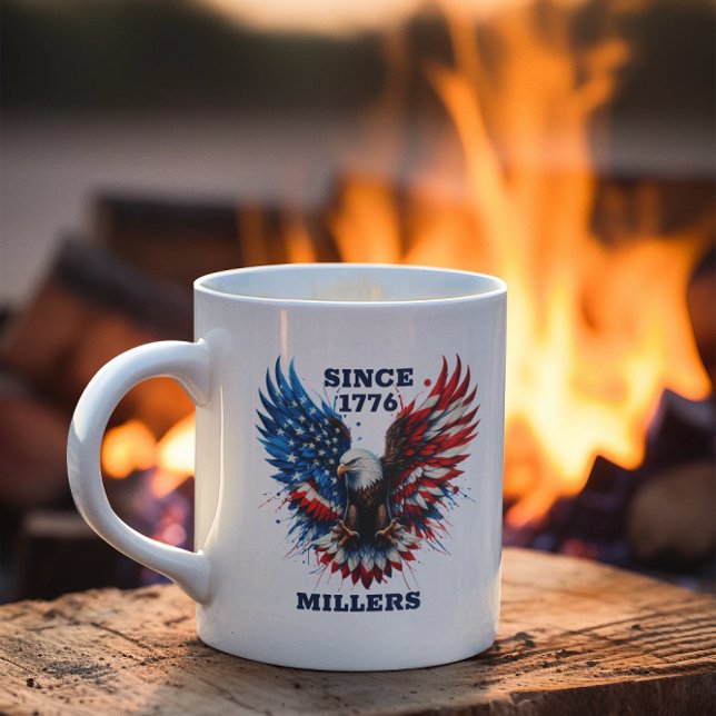 Personalisierte Patriotische Farben Amerika kühne  Kaffeetasse (Von Creator hochgeladen)
