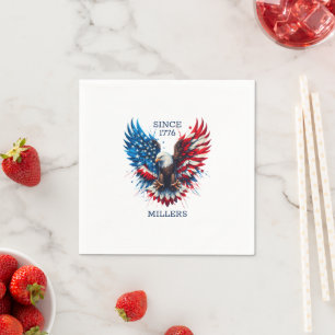 Personalisierte Patriotische Farben Amerika kühne Serviette