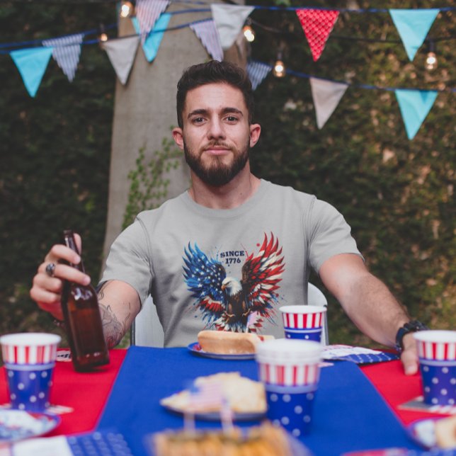 Personalisierte Patriotische Farben Amerika kühne  Tri-Blend Shirt (Von Creator hochgeladen)