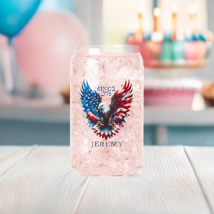 Personalisierte patriotische Farben Amerika Starke Dosenglas