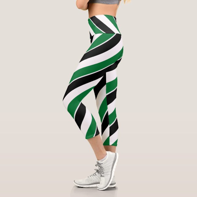 Personalisierte patriotische Flagge der Vereinigte Capri Leggings (Links)