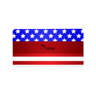 Personalisierte patriotische Namensstreifen Adressaufkleber