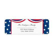 Personalisierte Patriotische Rücksendeadresse USA