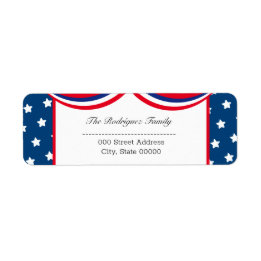 Personalisierte Patriotische Rücksendeadresse USA