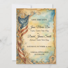 Personalisierte patriotische Vintage-Militär-Hochz