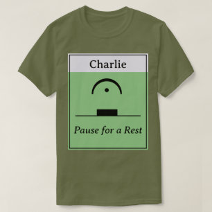 Personalisierte Pause Ruhe Musikalischer Humor Mus T-Shirt