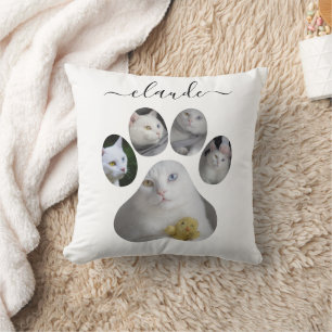 Personalisierte Paw Print Collage Kissen
