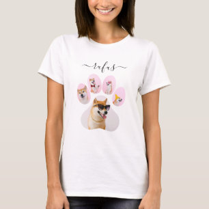 Personalisierte Paw Print Collage T-Shirt