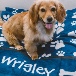 Personalisierte Paw-Prints für den kleinen Hund Fleecedecke
