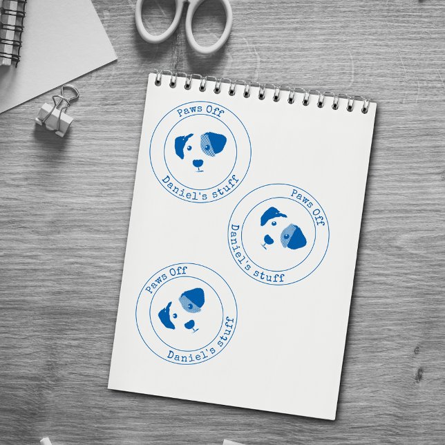 Personalisierte Paws Off My Things selbstfarbige B Permastempel (Von Creator hochgeladen)