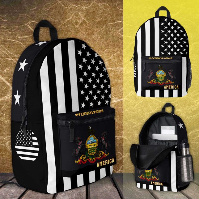 Personalisierte Pennsylvania Flaggentasche, amerik Bedruckter Rucksack (Von Creator hochgeladen)