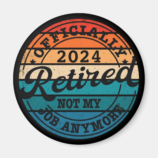 Personalisierte Pensionierung offiziell Vintag Magnet (Vorne)