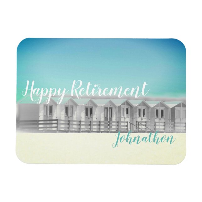 Personalisierte Pensionshütte Magnet (Horizontal)