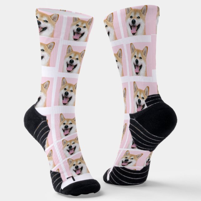 Personalisierte Pet-Foto-Socken Socken (Gewinkelt)