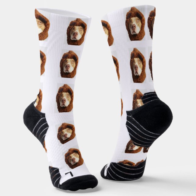 Personalisierte Pet-Foto-Socken Socken (Gewinkelt)