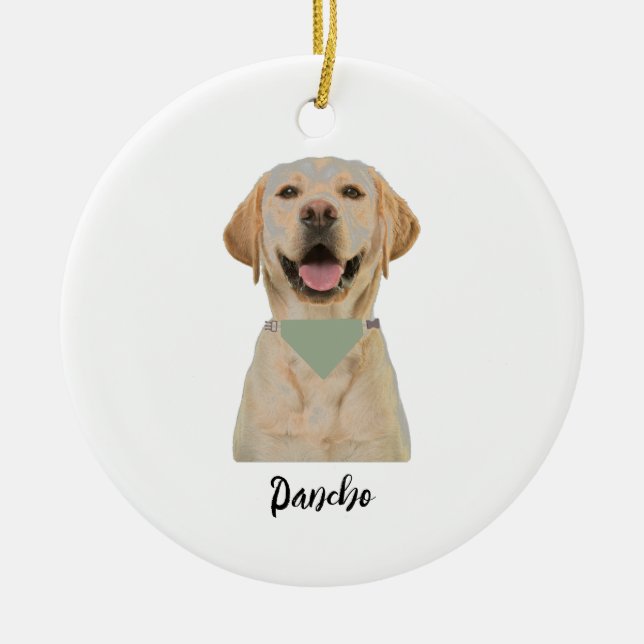 PERSONALISIERTE PET-ORNATION KERAMIK ORNAMENT (Vorne)