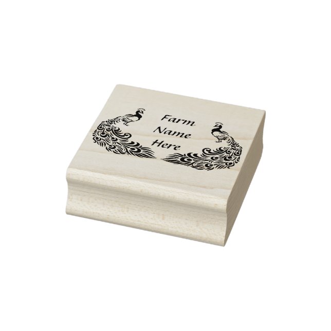 Personalisierte Pfauenfarm Gummistempel (Stempel)