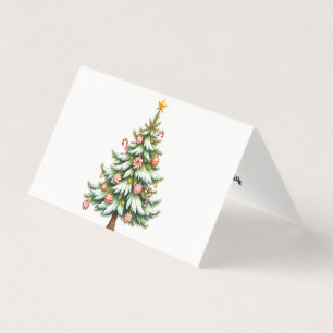 Personalisierte Pfefferminz-Weihnachtsbaumkarte