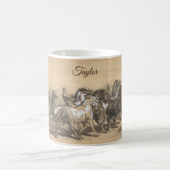 Personalisierte Pferdemesse – Rosa Bonheur Kaffeetasse (Mittel)
