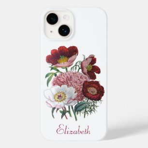 Personalisierte Pfingstrosen Case-Mate iPhone 14 Hülle