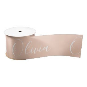 Personalisierte Pfirsich Elegante Name Satin Satinband