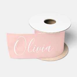 Personalisierte Pfirsich Elegante Namen Satin Satinband