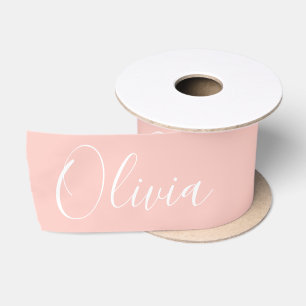 Personalisierte Pfirsich Elegante Namen Satin Satinband