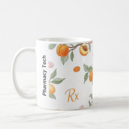 Personalisierte Pfirsiche, Aprikosen und RX Pharma Kaffeetasse