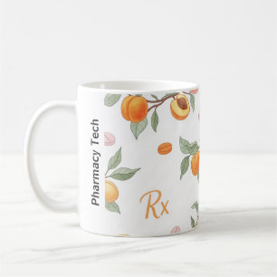 Personalisierte Pfirsiche, Aprikosen und RX Pharma Kaffeetasse