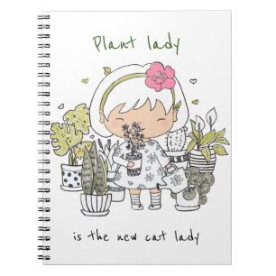 Personalisierte/Pflanze Lady Quote Notizblock