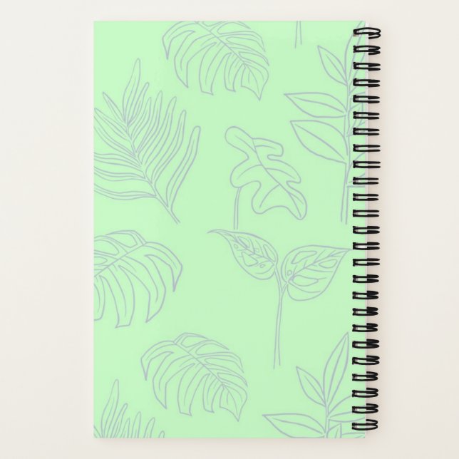Personalisierte Pflanze SpiralNotebook Notizbuch (Rückseite)