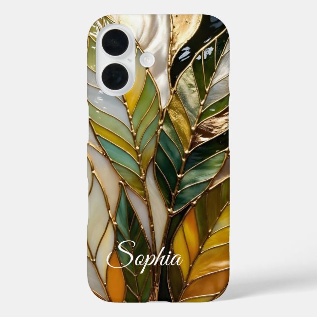 Personalisierte Pflanzliche Blätter Handyhülle Case-Mate iPhone Hülle (Rückseite)