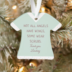 Personalisierte Pflege Scrub Top Weihnachtsschmuck Ornament