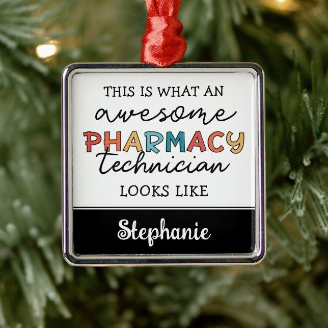 Personalisierte Phantastische Pharmazie Tech Funny Ornament Aus Metall (Baum)