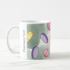 Personalisierte Pharmacy-Tasse Grau-Pink-Lila Tabl Kaffeetasse