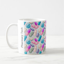Personalisierte Pharmacy-Tasse Rosa Lila Grautable Kaffeetasse